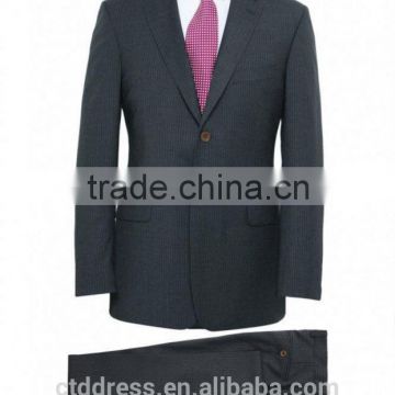 2014 Top Quality 100% wool Charcoal Pin Stripe Two Pieces macy's mens suits