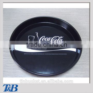 Drinking bland advertising good quality metal round tray