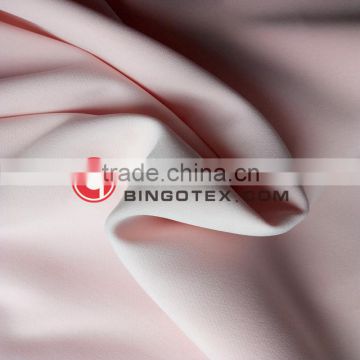 Wholesale High Twist Polyester 4-way Double-layer Spandex Fabric For Dress Garment