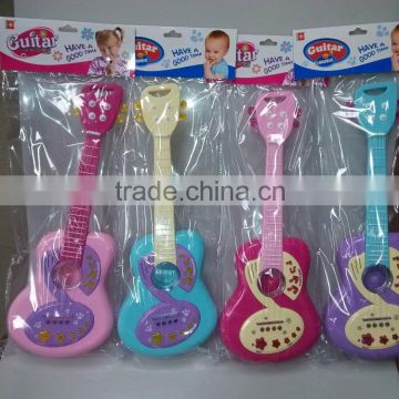 electric children plastic toy guitar for sale,high quality guitar with light and music.