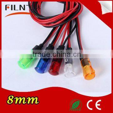 plastic 8mm high pressure sodium lamp different colours with wire used for car lighting