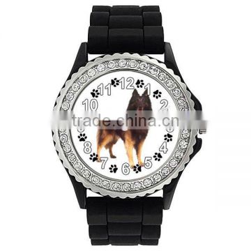 Custom Charming geneva platinum watch japanese movement