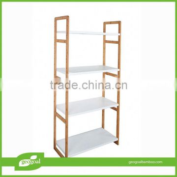 eco-friendlyen free standing shelves/bamboo free standing adjustable shelving