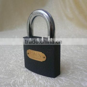 grey thick type iron padlock