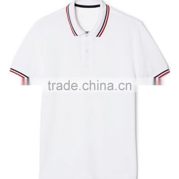 Mens Polo Shirt with Tiffin Collar & Cuff, 100% Ctn, Pique, 180 Gsm