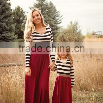 mommy and me cotton skirts and blouses custom red long maxi skirt