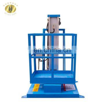 7LSJLI Jinan SevenLift 100 kg mobile manual aluminium hydraulic single mast elevator lifter