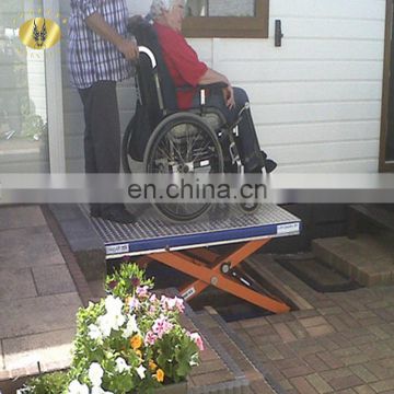 7LSJW Shandong SevenLift hydraulic wheelchair mini stair scissor lift to climb stairs