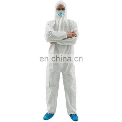 White Waterproof Disposable Coverall CET III TYPE 5 6