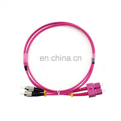 factory price SC FC Duplex OM3 OM4 Fiber Optic Patch cord Fiber Jumper
