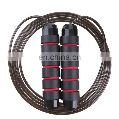 High Quality Fitness Equipment Weighted Handle PVC Coated Steel Wire Adjustable Length Jump Rope Skipping Rope