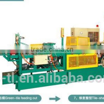 ROOFING TILE PRESS LINE WITH DOUBLE MOULDS