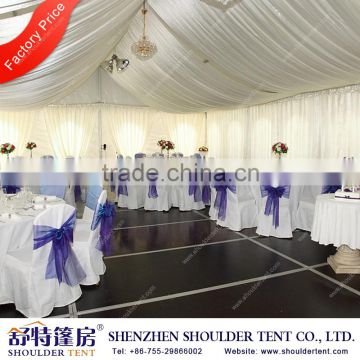 Luxury decoration wedding party tent with cream white lining