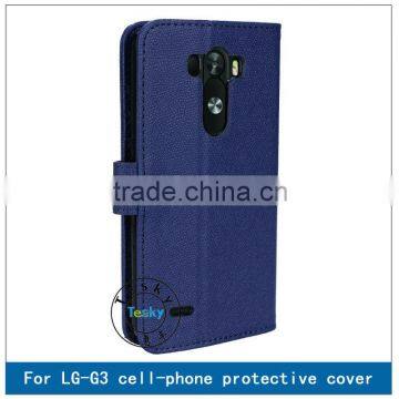 MODEST LUXURY SHOCKPROOF POCKET COVER CASE FOR LG G3,NAVY BLUE PROTECTIVE COVER