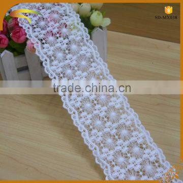 factory sell french Beautiful Flower Design guipure silk fabric by water soluble lace fabric