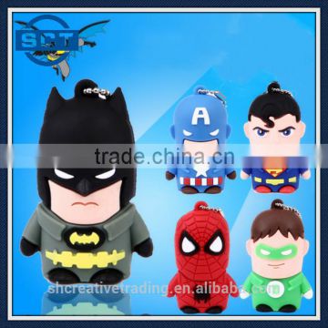 Spiderman/Superman/Batman/Captain America/Green Lantern 8GB 16GB 32GB USB 2.0 Memory Stick Flash Drive