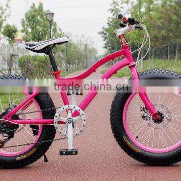 20 inch women beach cruiser bike / 4.0 fat tire bike / 7 speed cruiser bicycle