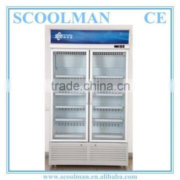 Commercial Glass Chiller Painted Steel Double Door