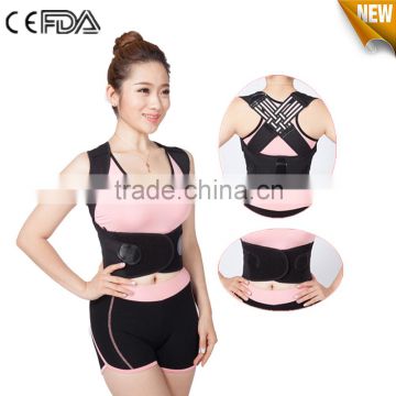 approved by CE and FDA back posture support with good quality made of spandex