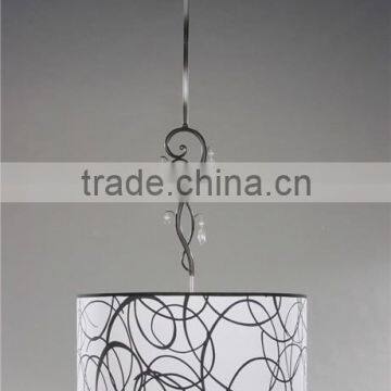 2015 Classical white modern fabric shade pendant lamp lighting fixture