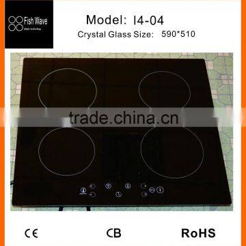 Touch screen hot selling metal cover 4 induction cooker china manufacturer in small kitchen appliance