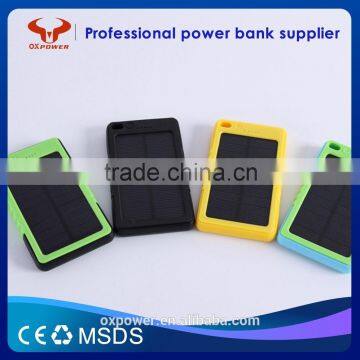 2A output nice design hot sell 4000mah solar power bank/mobile power bank