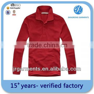 wholesale high quality plain red polo shirts