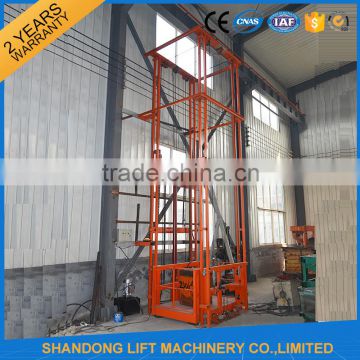 Vertical Chain Guided Hydraulic Cargo Vertical Lift