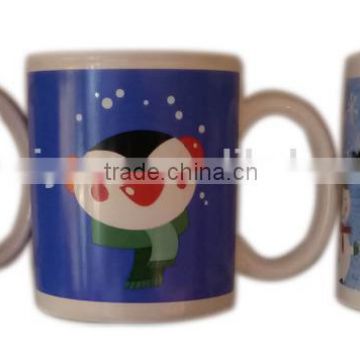 ceramic mug with snowman