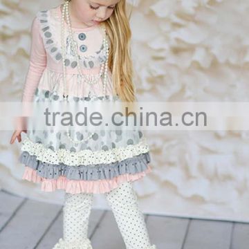 Wholesale boutique beautiful girl fashion modern flower puffy custom girl dress