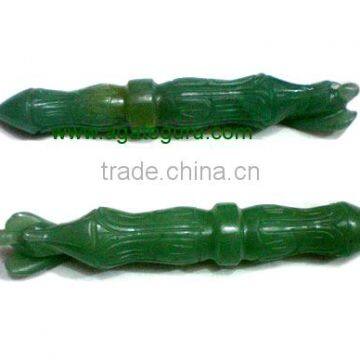 Green Aventurian Carved Angel Wands : Wholesale Gemstone