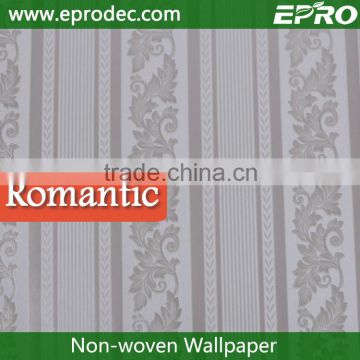 Entertainment non-woven material Heat Insulation wall fashion wallpaper for bedroom