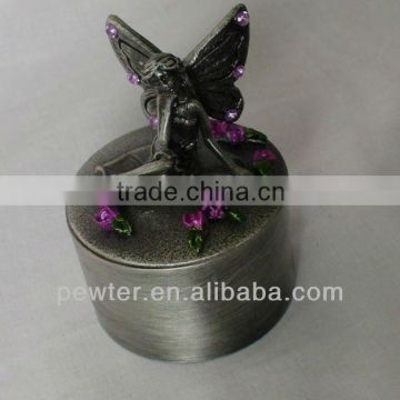 2013 metal fairy round jewel box