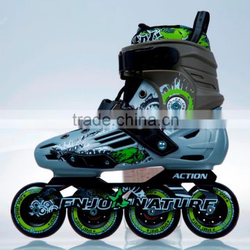 ACTION brand Racing Skate Shoes PW-A66 High Rebounded PU wheels 100mm Speed Skate Shoes No MOQ limit