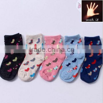 Cute candy colored children socks cotton tube socks love pattern kids fancy socks