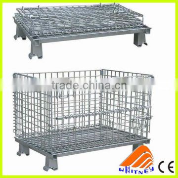 collapsible wiremesh box container, plastic collapsible container, wire mesh cage
