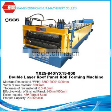 Double Layer Light Gauge Steel Standing Seam Metal Roof Panel Roll Forming Machine Making Machine From China Alibaba Exporter