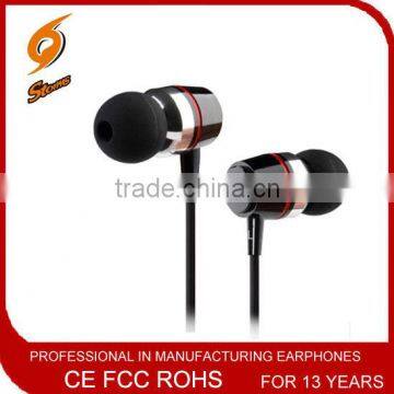 Hot Selling factory manufacture metal earphone with mic&micro