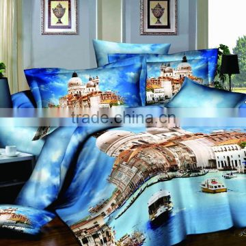3D scenery design Printed Bedding Set 100% Cotton good Quality 3D bedding set