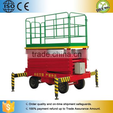 HOT SALE mobile electric hydraulic power ladder lifting on man operation