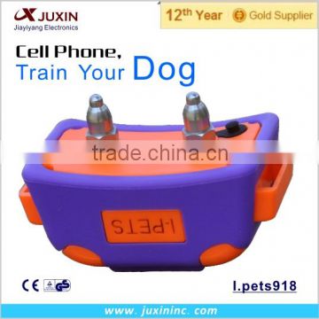 Dog training collar control by I-phone bluetooth with static and vibration anti-lost and fence multifuncion