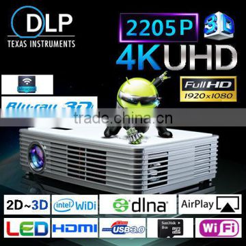 4K UHD Projector / Portable Mini Multimedia Projector / Mini Portable Laptop Projector