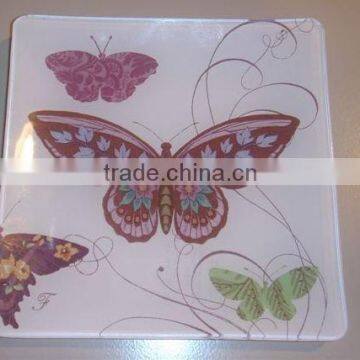 decorate glass plate