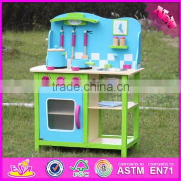 2016 Best sale preschool pretend play wooden boys toy kitchen W10C181