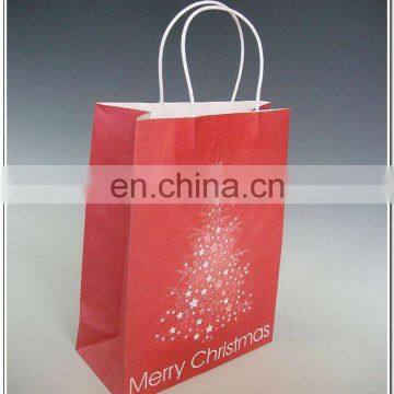 Customized kraft paper christmas gift bag