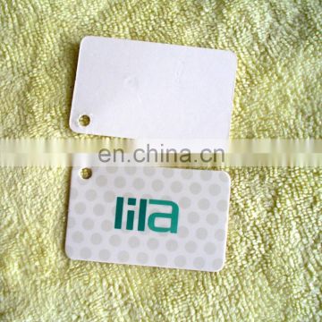 Paper tags with elastic string for clothing