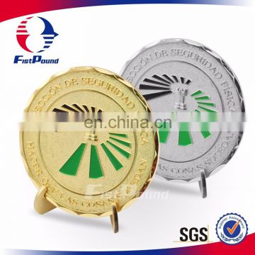 Promotional Sandy Textured Running Medal Plating with Imitation Gold