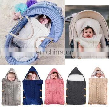 Newborn Baby Wrap Swaddle Blanket Baby Toddler Thick Knit Soft Warm Blanket Swaddle Sleeping Bag Stroller Sack