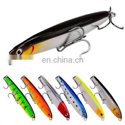 Amazon top sales sinking pencil lure 6 colors 80/100mm pencil fishing hard lure wholesale