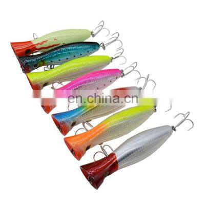 Fishing lure top water artificial baits 12cm/42g  Wobblers ABS Hard Bait Popper Big Mouth Bass lures